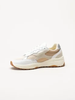 Gant Footwear - Newile - Beige sneakers i textil och skinn