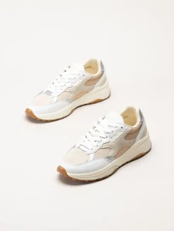Gant Footwear - Newile - Beige sneakers i textil och skinn
