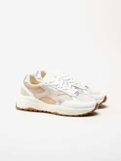 Gant Footwear - Newile - Beige sneakers i textil och skinn