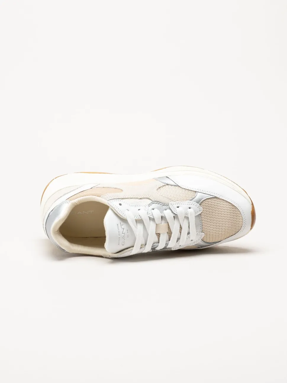 Gant Footwear - Newile - Beige sneakers i textil och skinn