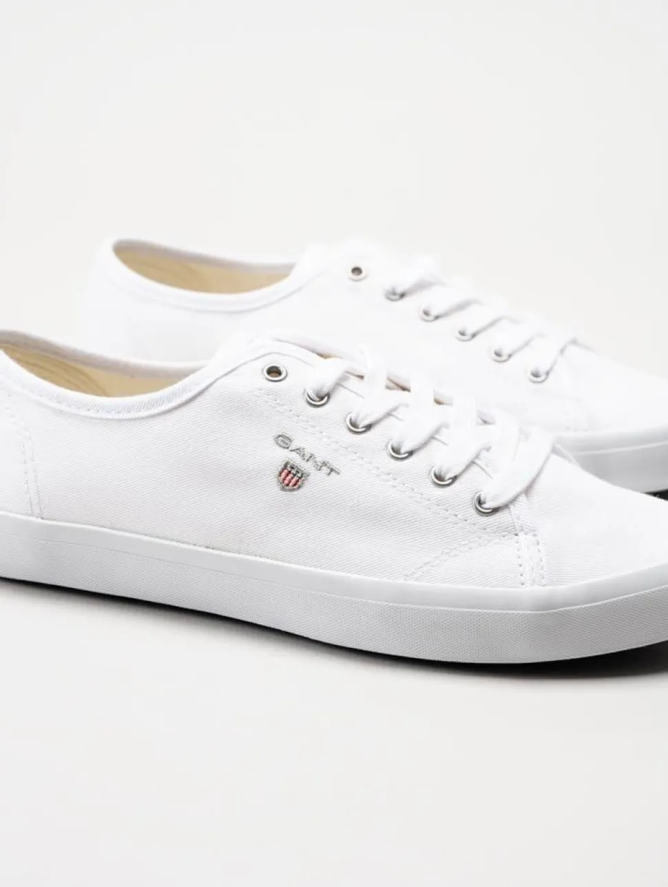 Gant Footwear - Pillox - Vita låga textilskor
