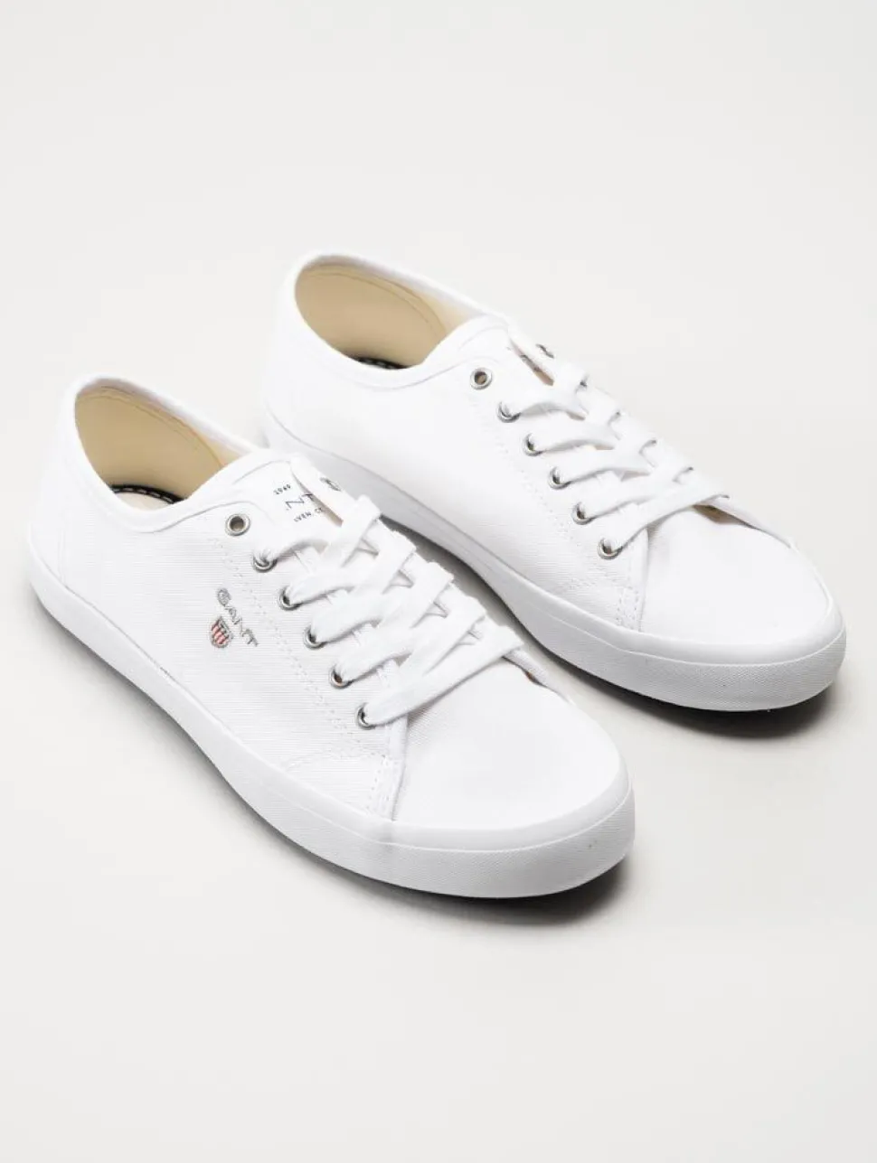 Gant Footwear - Pillox - Vita låga textilskor