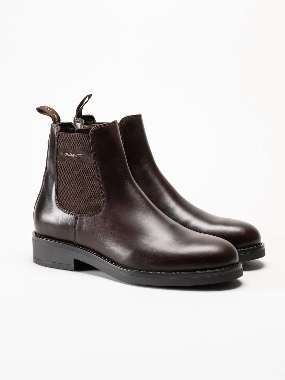 Gant Footwear - Prepdale - Mörkbruna Chelsea boots i skinn