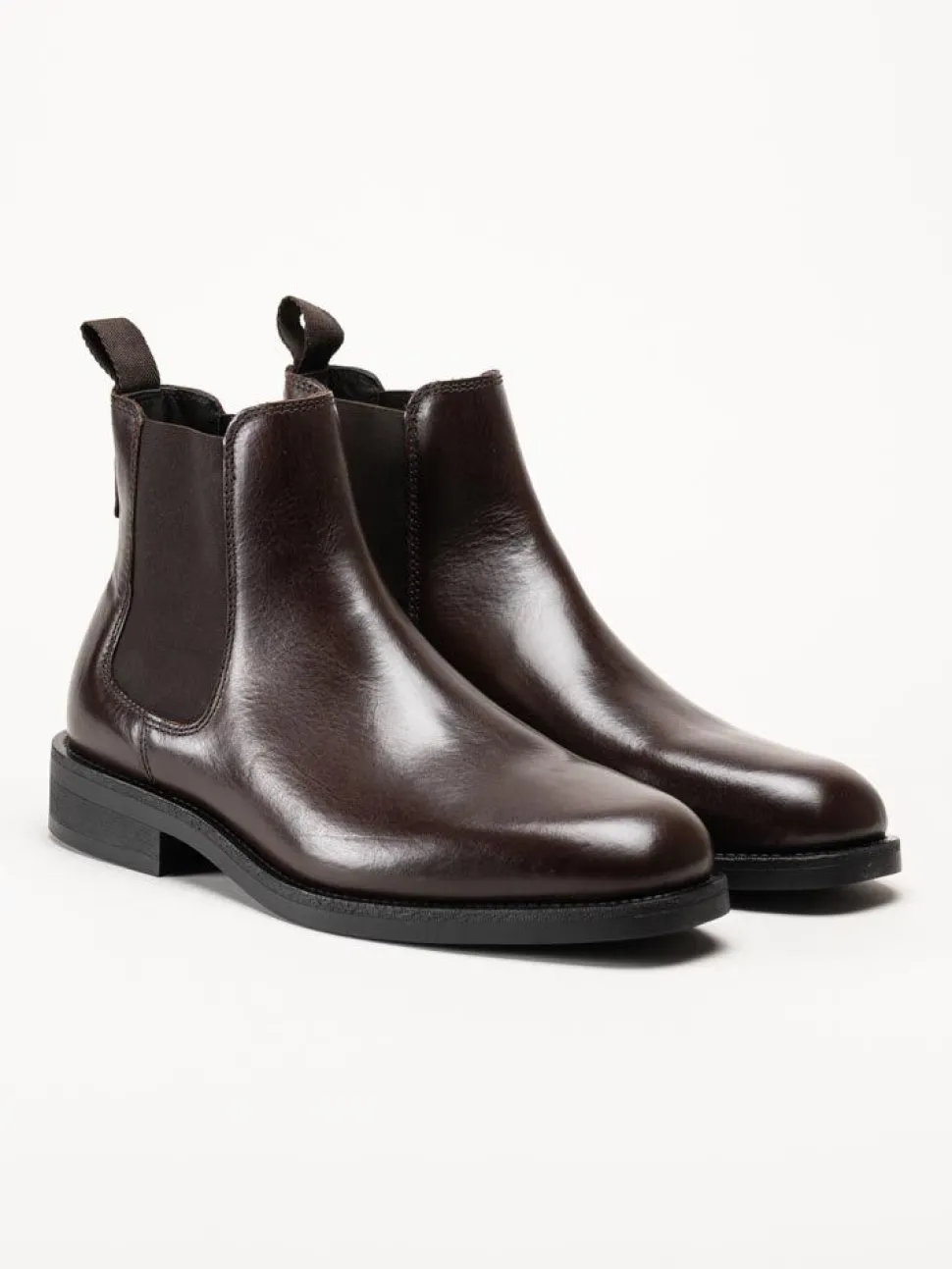 Gant Footwear - Rizmood - Mörkbruna chelsea boots i skinn