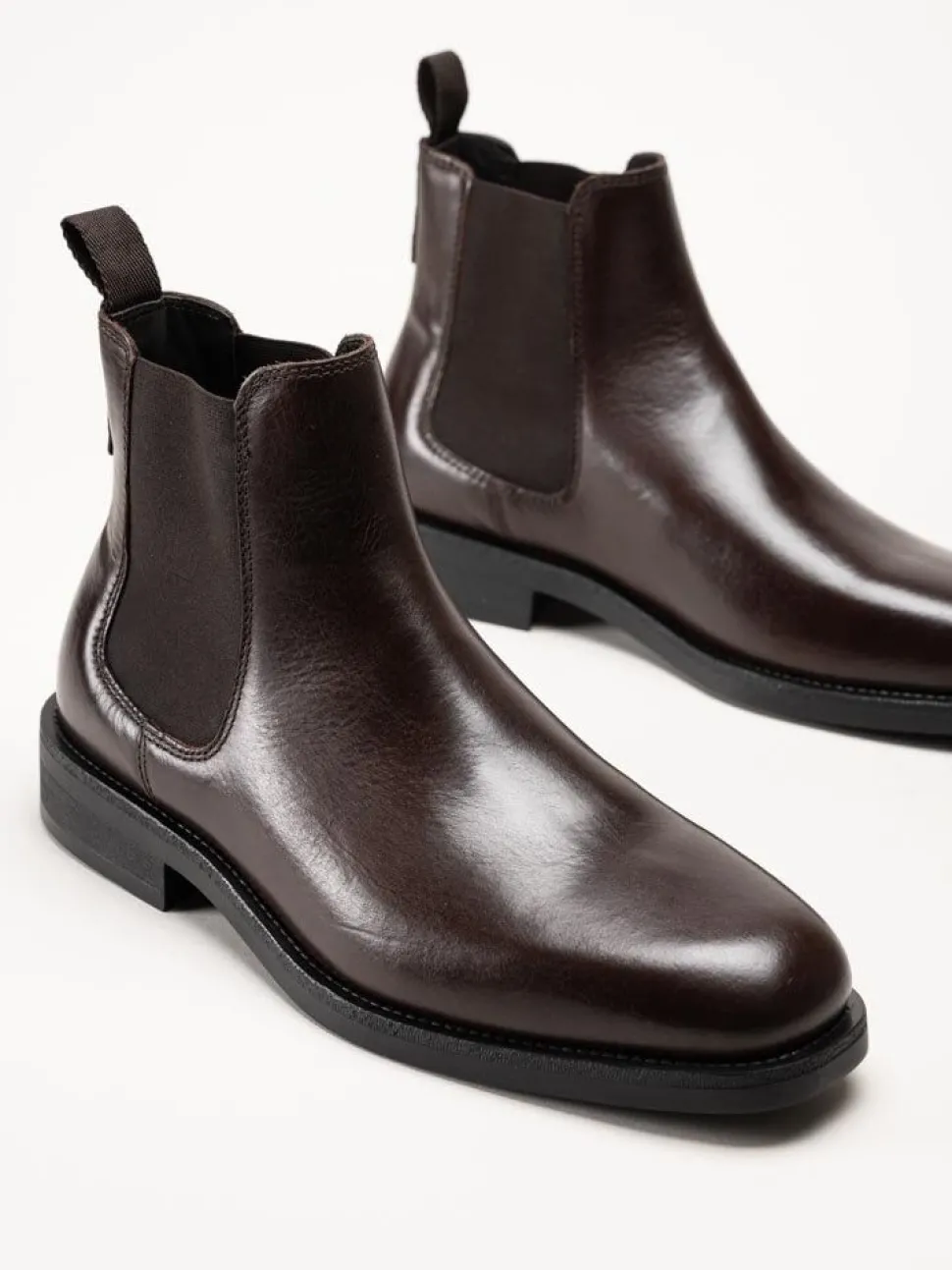 Gant Footwear - Rizmood - Mörkbruna chelsea boots i skinn