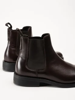 Gant Footwear - Rizmood - Mörkbruna chelsea boots i skinn