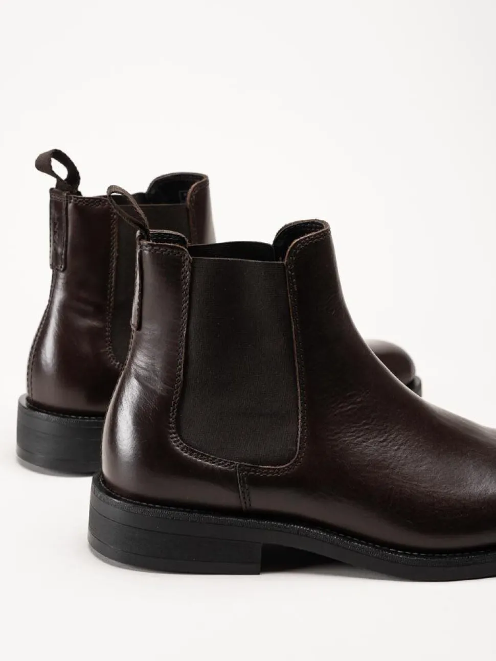 Gant Footwear - Rizmood - Mörkbruna chelsea boots i skinn