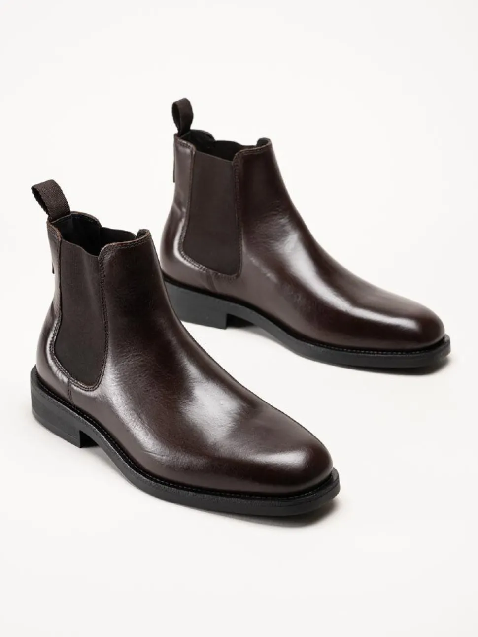 Gant Footwear - Rizmood - Mörkbruna chelsea boots i skinn