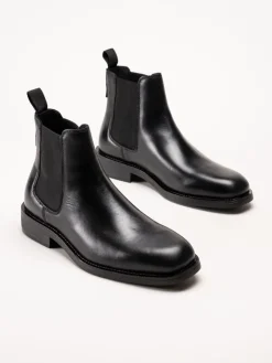 Gant Footwear - Rizmood - Svarta chelsea boots i skinn