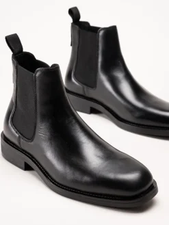 Gant Footwear - Rizmood - Svarta chelsea boots i skinn