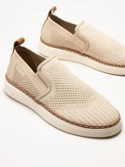 Gant Footwear - San Prep - Beige slip on textilskor