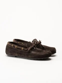 Gant Footwear - Seabaya - Mörkbruna loafers i mocka
