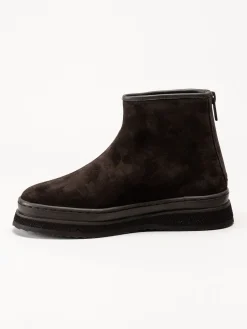 Gant Footwear - Sistown Mid Boot - Mörkbruna varmfodrade boots i mocka