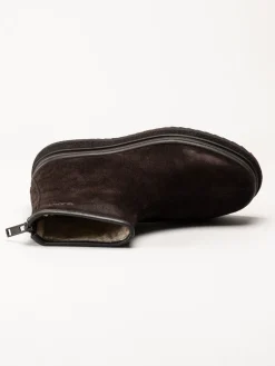 Gant Footwear - Sistown Mid Boot - Mörkbruna varmfodrade boots i mocka