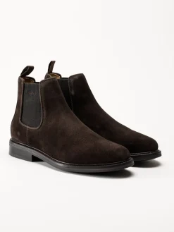 Gant Footwear - St Fairkon Chelsea Boot - Mörkbruna chelsea boots i mocka