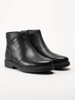 G Comfort - Svarta boots i narvsatt skinn med fårskinnsfoder