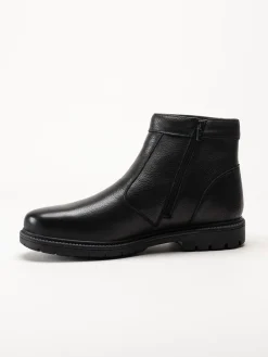 G Comfort - Svarta boots i narvsatt skinn med fårskinnsfoder