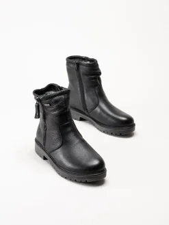 G Comfort - Svarta fodrade kängor i skinn