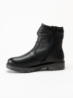 G Comfort - Svarta fodrade kängor i skinn
