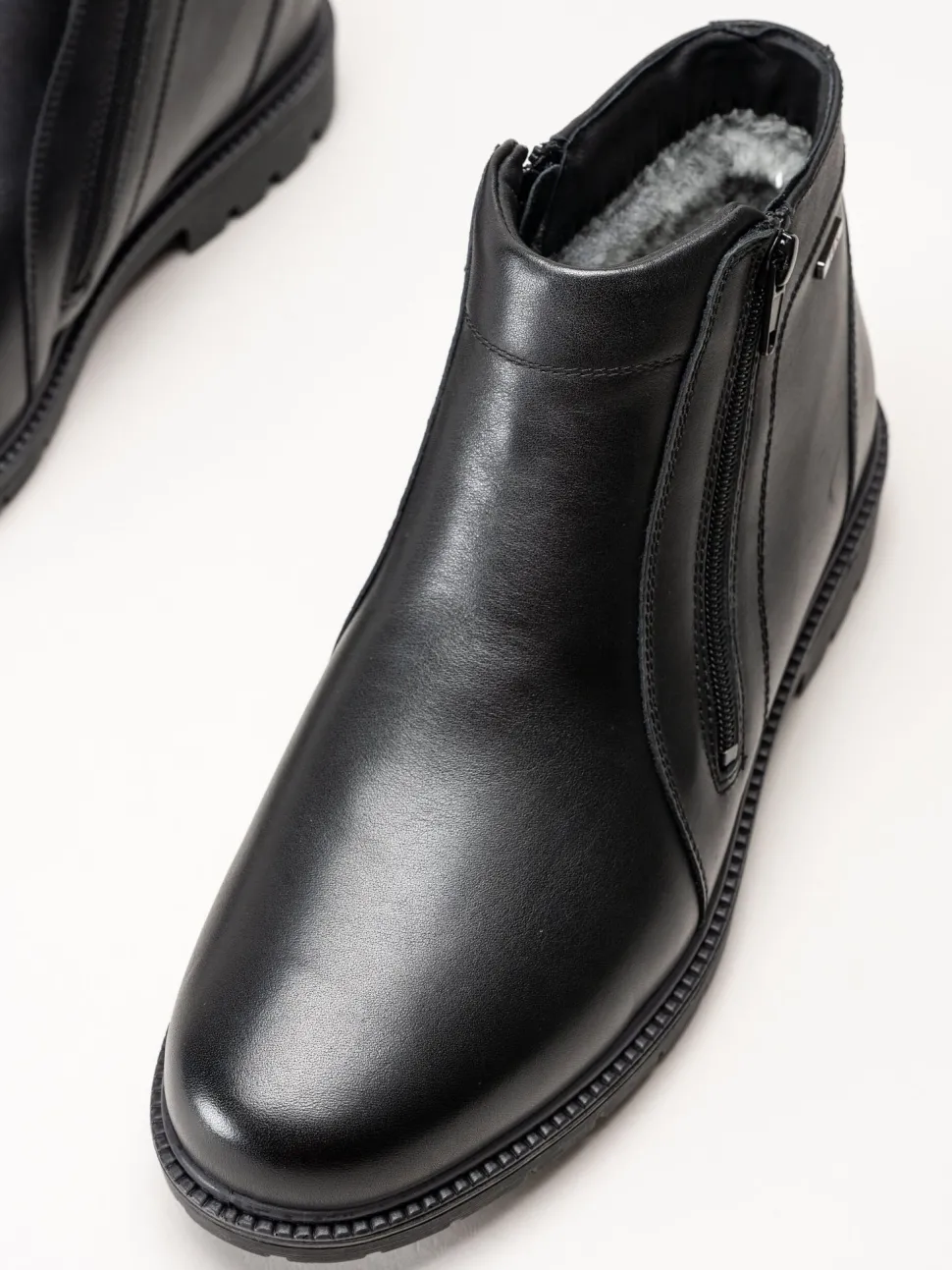 G Comfort - Svarta fårskinnsfodrade boots