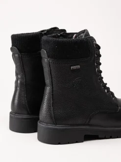 G Comfort - Svarta varmfodrade kängor i skinn