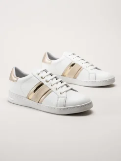 Geox - D Jaysen - Vita multifärgade sneakers i skinn