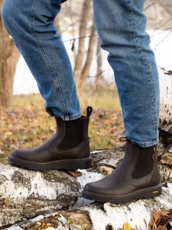 Graninge - Åreskutan - Bruna chelsea boots i oljat skinn