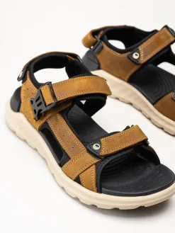 Halti - Bruna sportiga sandaler i oljat skinn
