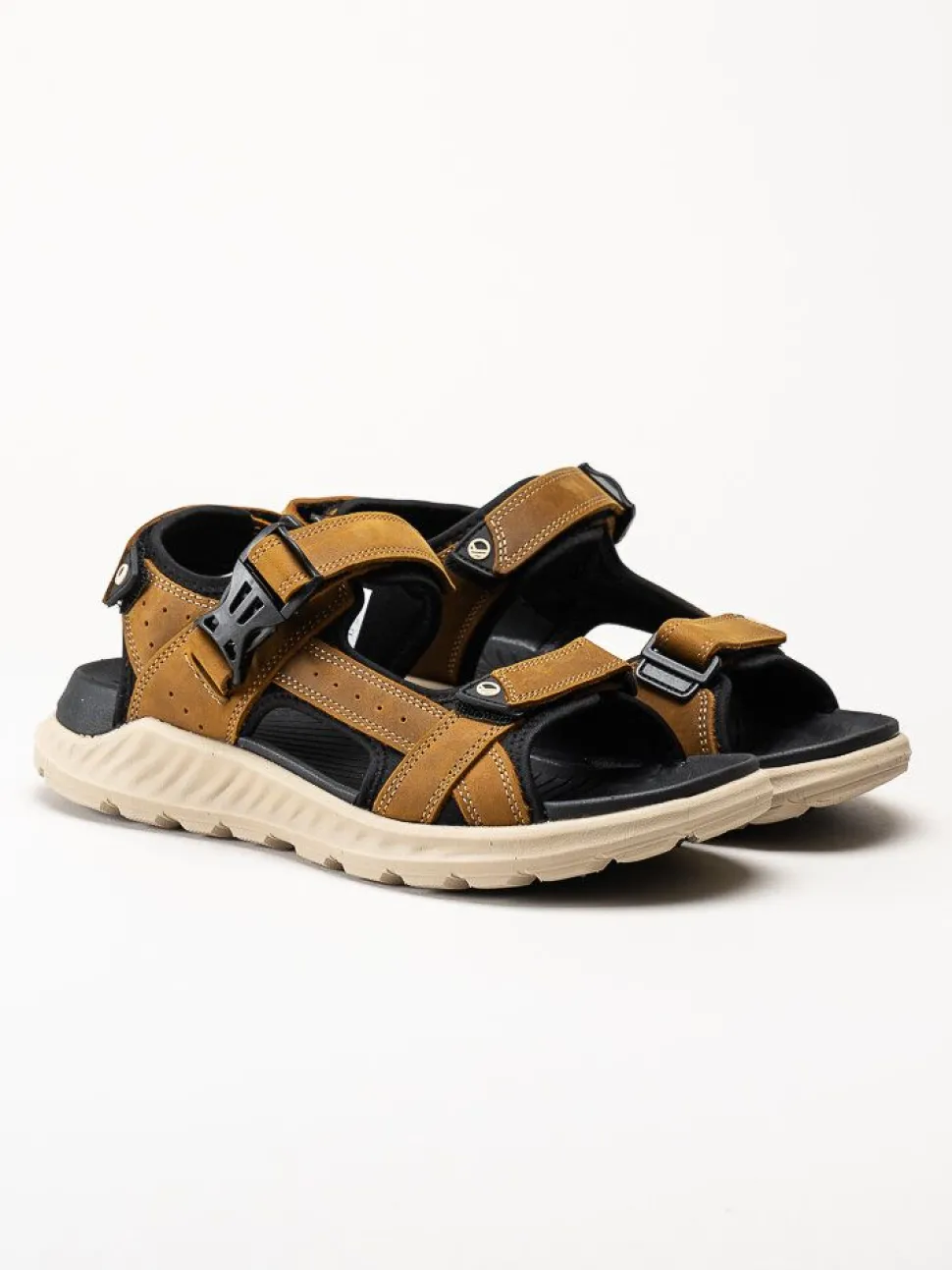 Halti - Bruna sportiga sandaler i oljat skinn