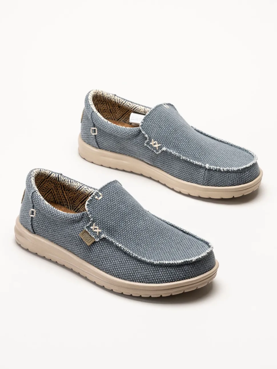 Hey Dude - Mikka Braided - Blå slip on sko i canvas