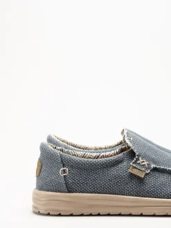Hey Dude - Mikka Braided - Blå slip on sko i canvas