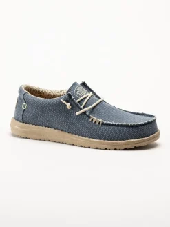 Hey Dude - Wally Braided - Blå snörskor i textil