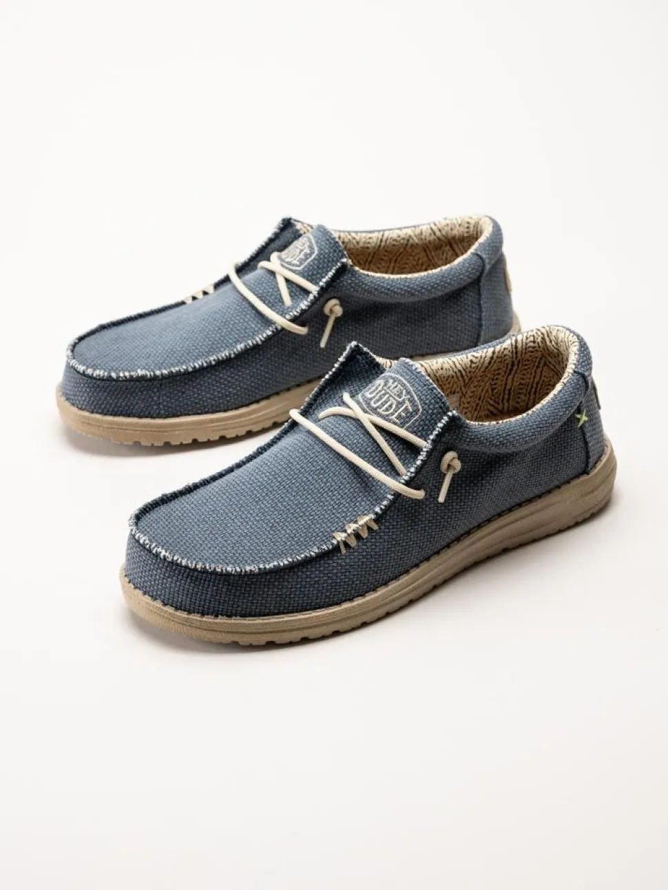 Hey Dude - Wally Braided - Blå snörskor i textil