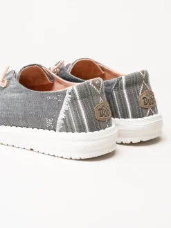 Hey Dude - Wendy Boho - Grå slip on skor i textil