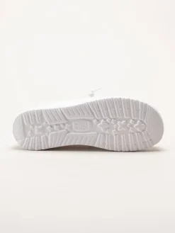 Hey Dude - Wendy Crochet Lace - Vita tygskor med virkade spetsdetaljer