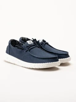 Hey Dude - Wendy Stretch Canvas - Mörkblå snörskor i textil