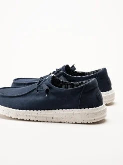 Hey Dude - Wendy Stretch Canvas - Mörkblå snörskor i textil
