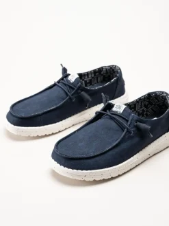 Hey Dude - Wendy Stretch Canvas - Mörkblå snörskor i textil
