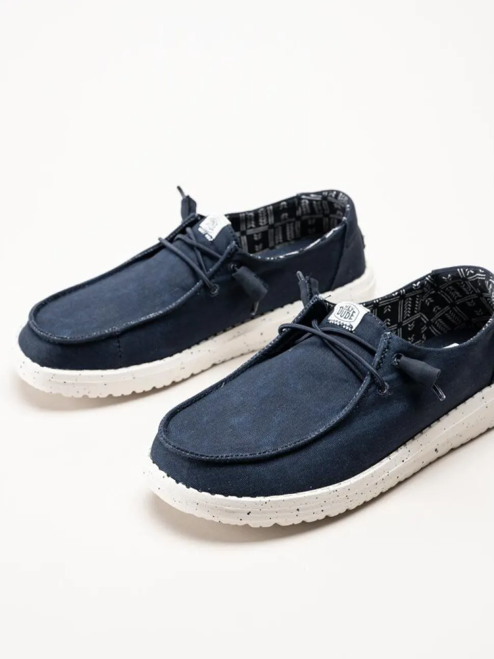 Hey Dude - Wendy Stretch Canvas - Mörkblå snörskor i textil
