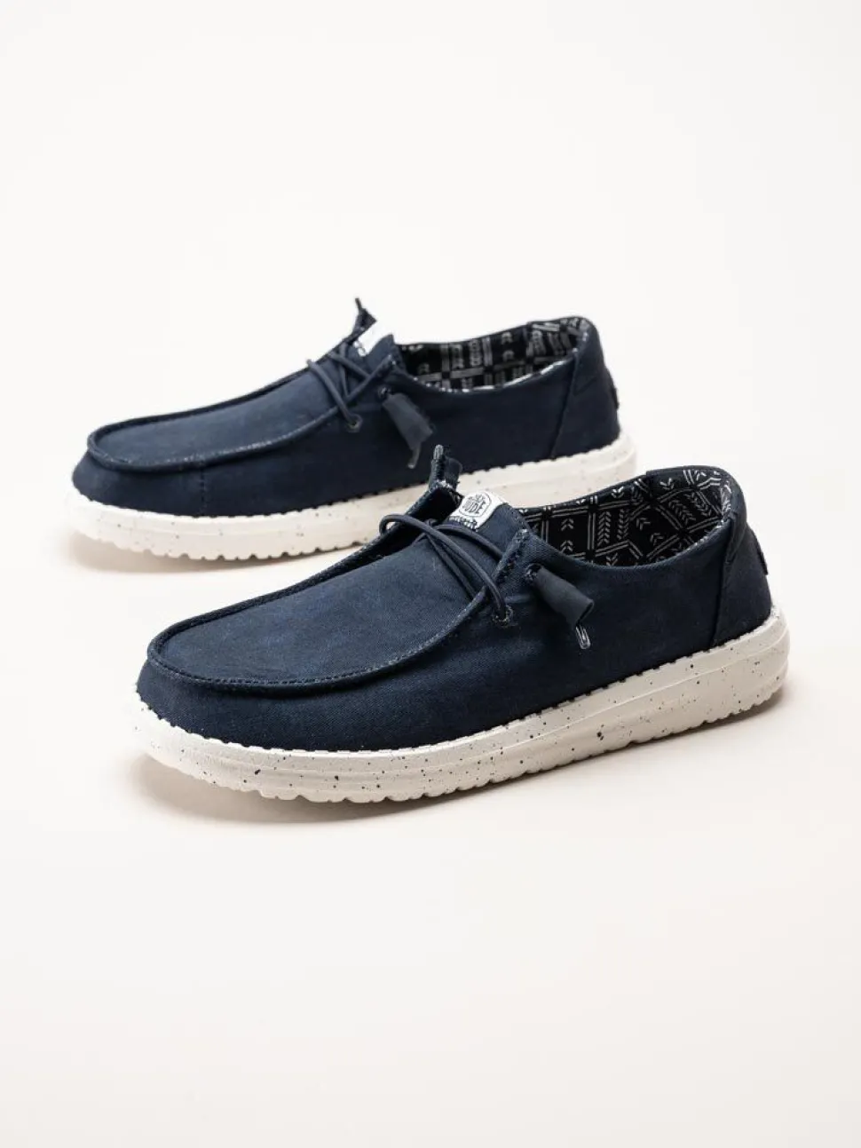 Hey Dude - Wendy Stretch Canvas - Mörkblå snörskor i textil