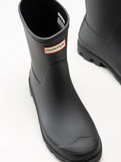 Hunter - Downpour Short - Svarta låga gummistövlar
