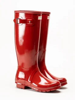Hunter - Original Tall Gloss - Röda gummistövlar