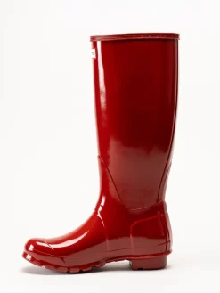 Hunter - Original Tall Gloss - Röda gummistövlar