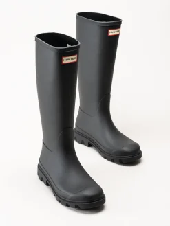 Hunter - Unisex Downpour Tall Boot - Svarta höga gummistövlar