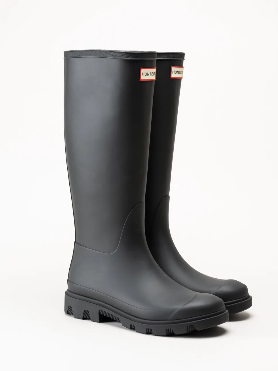 Hunter - Unisex Downpour Tall Boot - Svarta höga gummistövlar