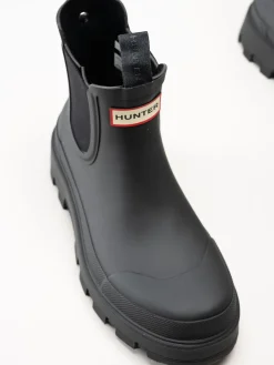 Hunter - Unisex Elements Elastic Chelse - Svarta låga gummistövlar