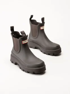 Hunter - Unisex Elements Elastic Chelse - Bruna låga gummistövlar