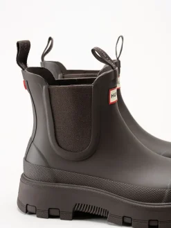 Hunter - Unisex Elements Elastic Chelse - Bruna låga gummistövlar