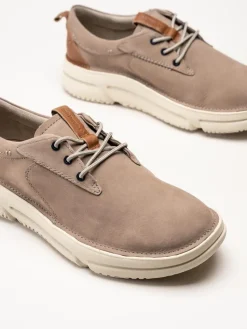 Hush Puppies - Mens Baylor - Beige promenadskor i nubuck