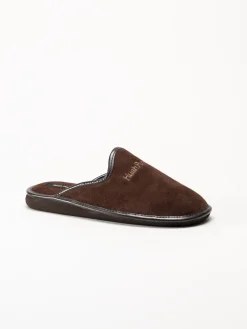 Hush Puppies - Men´s Marco - Mörkbruna slip in tofflor